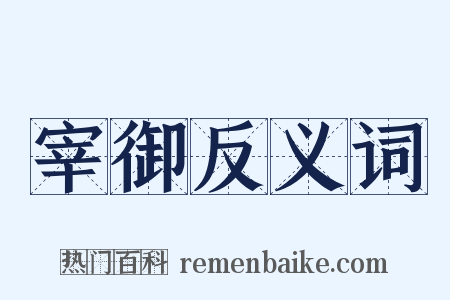 宰御反义词是什么意思的图片